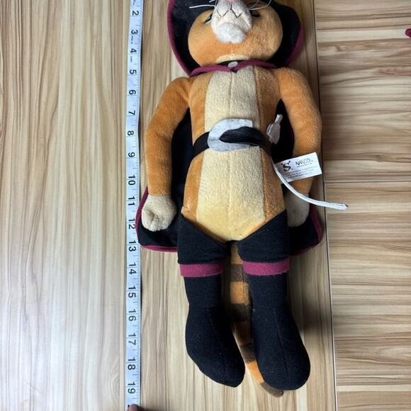 Vintage Nanco Puss In Boots Plush Stuffed Character Shrek 2 with Dragon Donkey - Picture 5 of 14